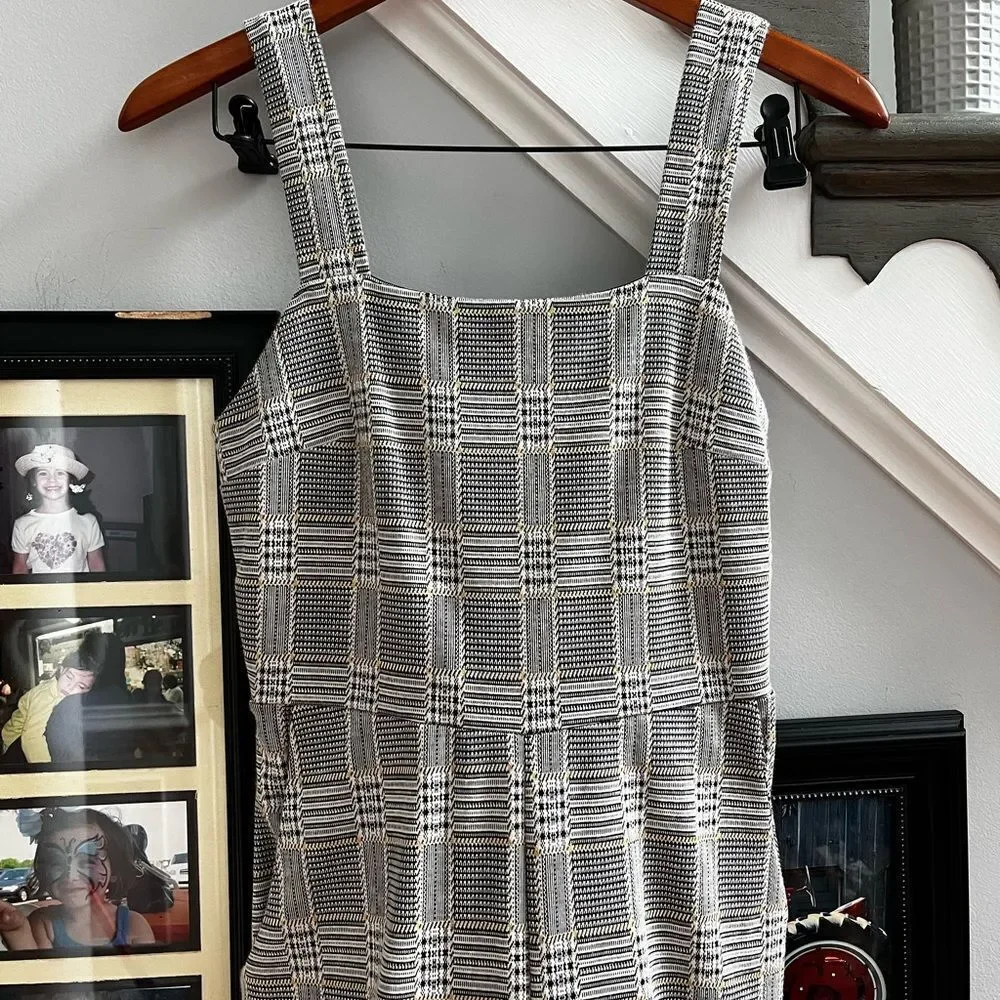 Free People Black & Yellow Tie Back Wide Leg Jumper sz 0 EUC